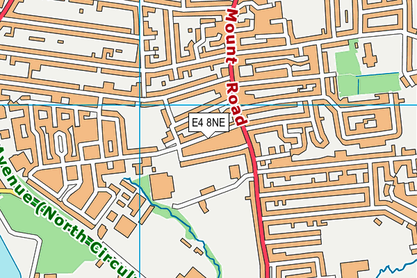 E4 8NE map - OS VectorMap District (Ordnance Survey)