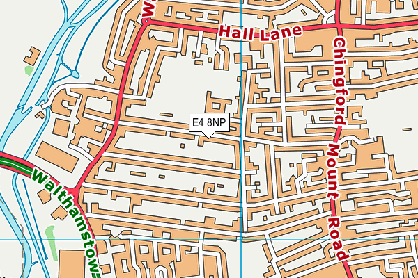 E4 8NP map - OS VectorMap District (Ordnance Survey)