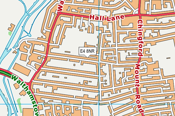 E4 8NR map - OS VectorMap District (Ordnance Survey)