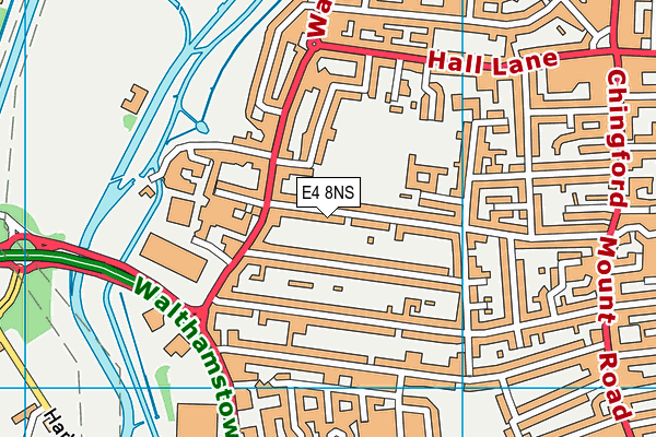 E4 8NS map - OS VectorMap District (Ordnance Survey)