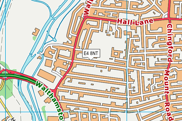 E4 8NT map - OS VectorMap District (Ordnance Survey)