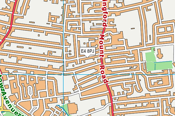 E4 8PJ map - OS VectorMap District (Ordnance Survey)