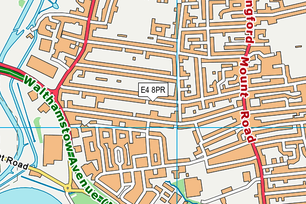 E4 8PR map - OS VectorMap District (Ordnance Survey)