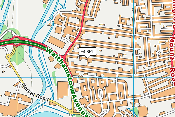 E4 8PT map - OS VectorMap District (Ordnance Survey)