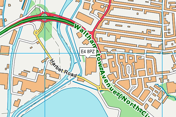 E4 8PZ map - OS VectorMap District (Ordnance Survey)