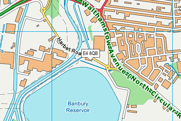 E4 8QB map - OS VectorMap District (Ordnance Survey)