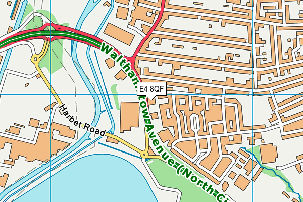 E4 8QF map - OS VectorMap District (Ordnance Survey)