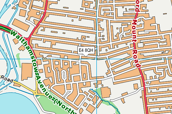 E4 8QH map - OS VectorMap District (Ordnance Survey)