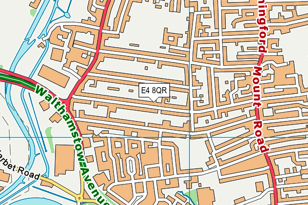 E4 8QR map - OS VectorMap District (Ordnance Survey)