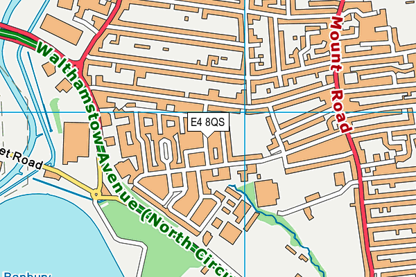 E4 8QS map - OS VectorMap District (Ordnance Survey)