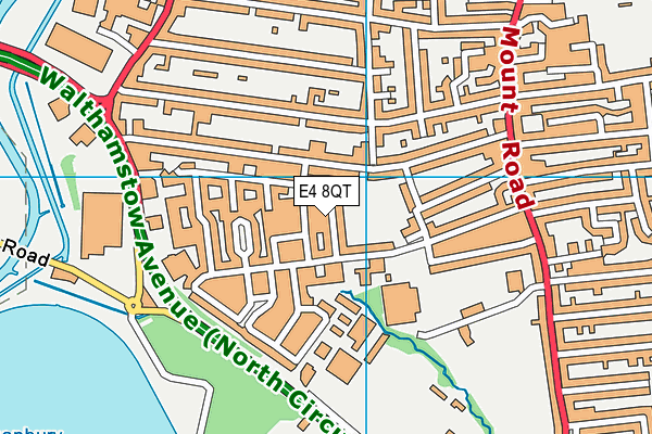 E4 8QT map - OS VectorMap District (Ordnance Survey)