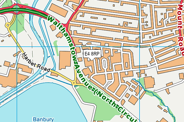 E4 8RP map - OS VectorMap District (Ordnance Survey)
