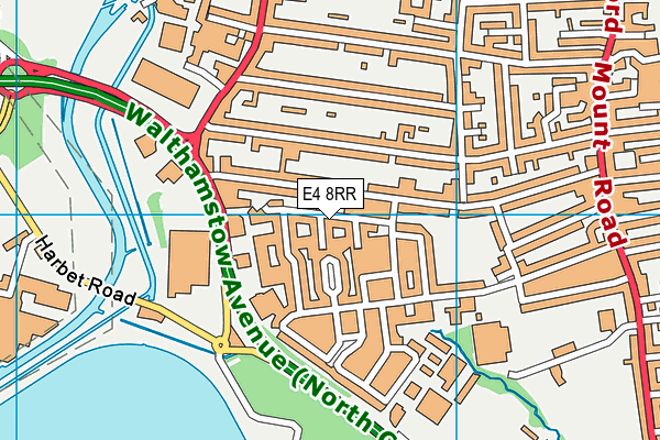 E4 8RR map - OS VectorMap District (Ordnance Survey)