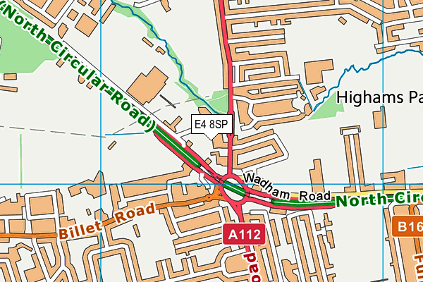 E4 8SP map - OS VectorMap District (Ordnance Survey)