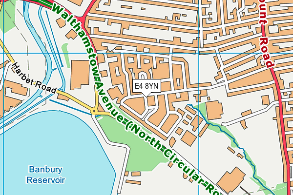 E4 8YN map - OS VectorMap District (Ordnance Survey)