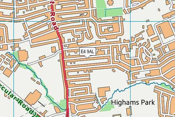 E4 9AL map - OS VectorMap District (Ordnance Survey)