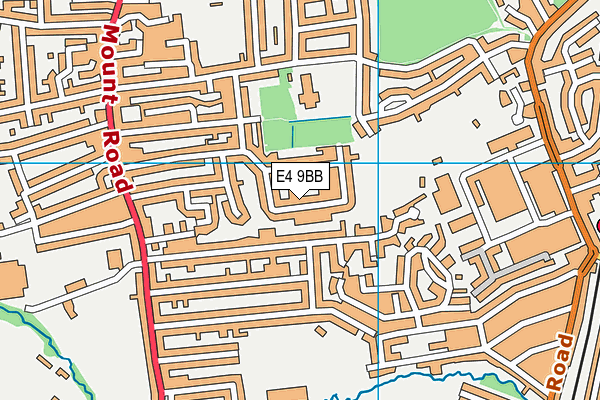 E4 9BB map - OS VectorMap District (Ordnance Survey)