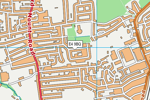 E4 9BQ map - OS VectorMap District (Ordnance Survey)