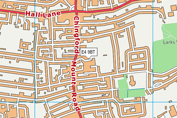 Chingford Memorial Park map (E4 9BT) - OS VectorMap District (Ordnance Survey)