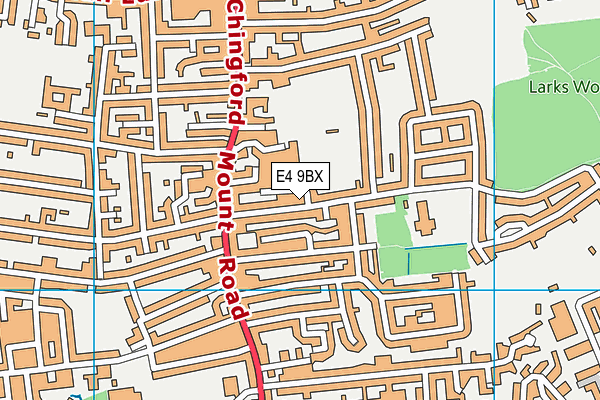 E4 9BX map - OS VectorMap District (Ordnance Survey)