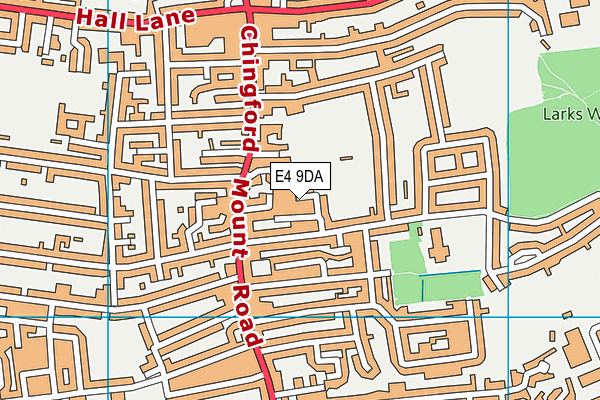 E4 9DA map - OS VectorMap District (Ordnance Survey)