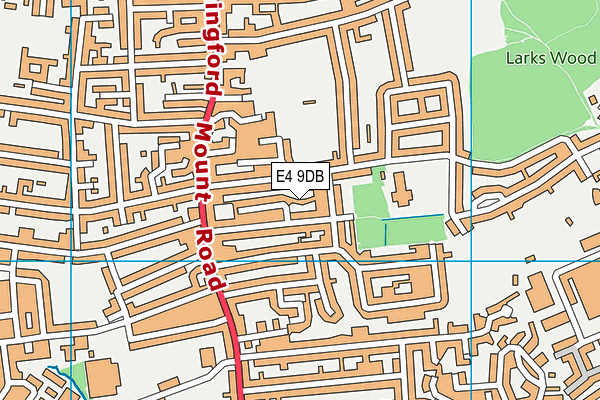 E4 9DB map - OS VectorMap District (Ordnance Survey)