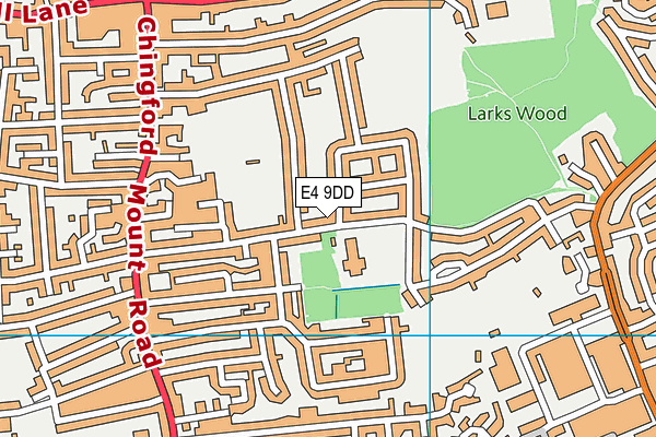 E4 9DD map - OS VectorMap District (Ordnance Survey)