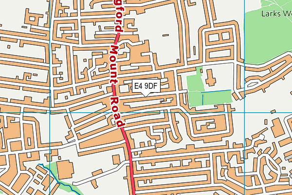 E4 9DF map - OS VectorMap District (Ordnance Survey)