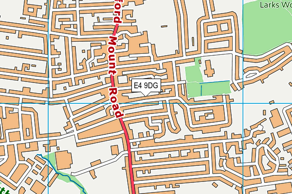 E4 9DG map - OS VectorMap District (Ordnance Survey)