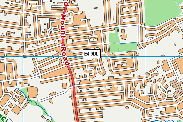 E4 9DL map - OS VectorMap District (Ordnance Survey)