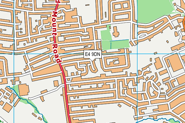 E4 9DN map - OS VectorMap District (Ordnance Survey)