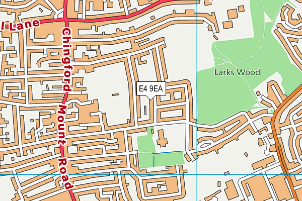 E4 9EA map - OS VectorMap District (Ordnance Survey)