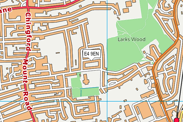 E4 9EN map - OS VectorMap District (Ordnance Survey)
