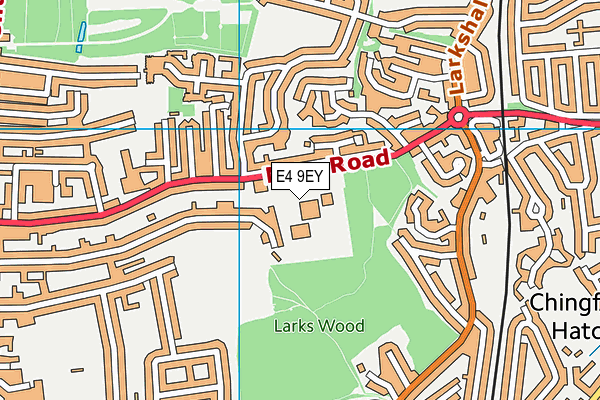 E4 9EY map - OS VectorMap District (Ordnance Survey)