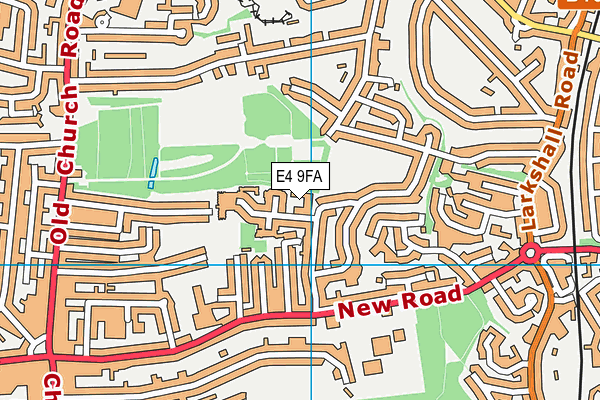 E4 9FA map - OS VectorMap District (Ordnance Survey)