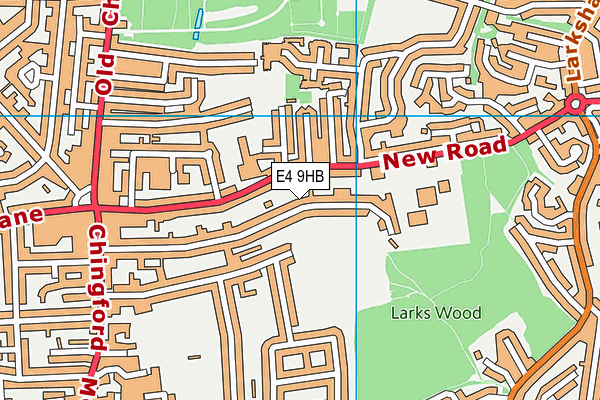 E4 9HB map - OS VectorMap District (Ordnance Survey)