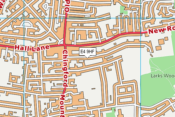 E4 9HF map - OS VectorMap District (Ordnance Survey)