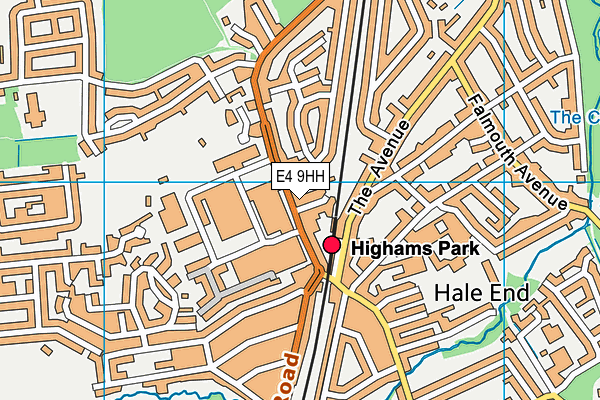 E4 9HH map - OS VectorMap District (Ordnance Survey)