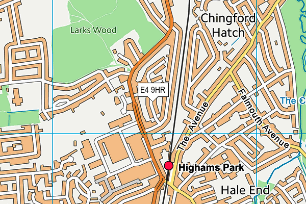 E4 9HR map - OS VectorMap District (Ordnance Survey)