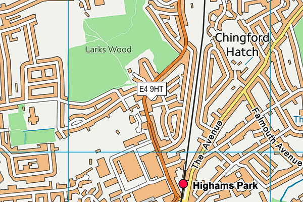 E4 9HT map - OS VectorMap District (Ordnance Survey)