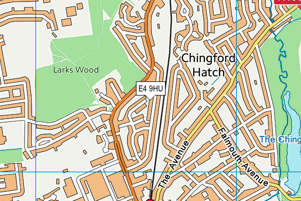 E4 9HU map - OS VectorMap District (Ordnance Survey)