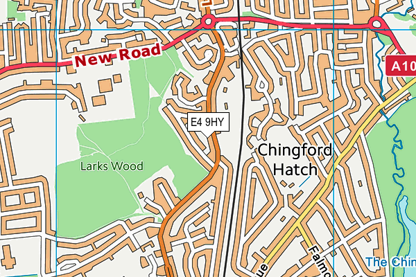 E4 9HY map - OS VectorMap District (Ordnance Survey)