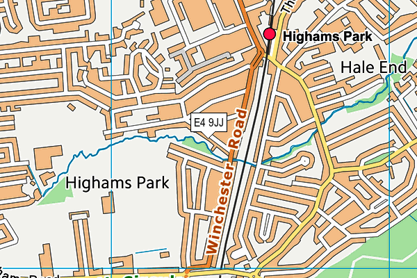 E4 9JJ map - OS VectorMap District (Ordnance Survey)