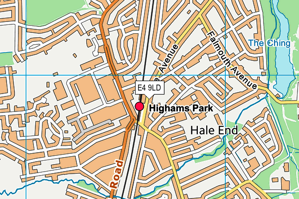 E4 9LD map - OS VectorMap District (Ordnance Survey)