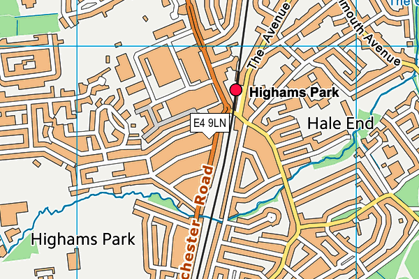 E4 9LN map - OS VectorMap District (Ordnance Survey)