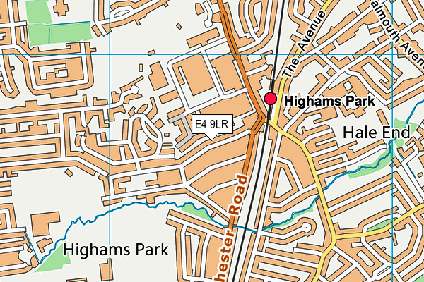 E4 9LR map - OS VectorMap District (Ordnance Survey)