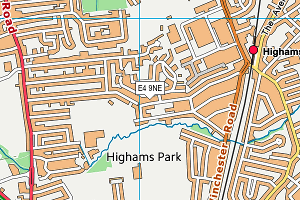 Selwyn Primary School map (E4 9NE) - OS VectorMap District (Ordnance Survey)