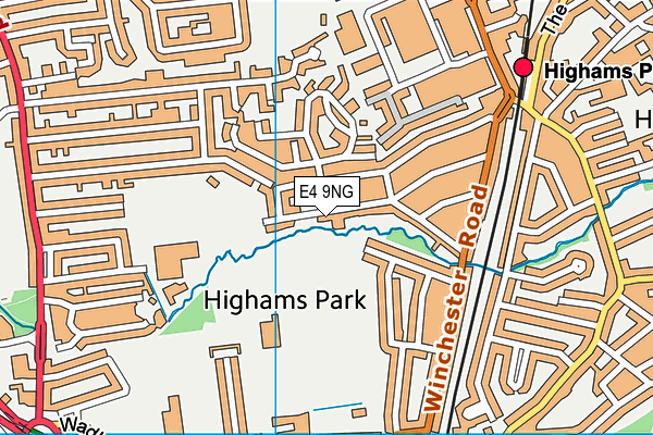 E4 9NG map - OS VectorMap District (Ordnance Survey)