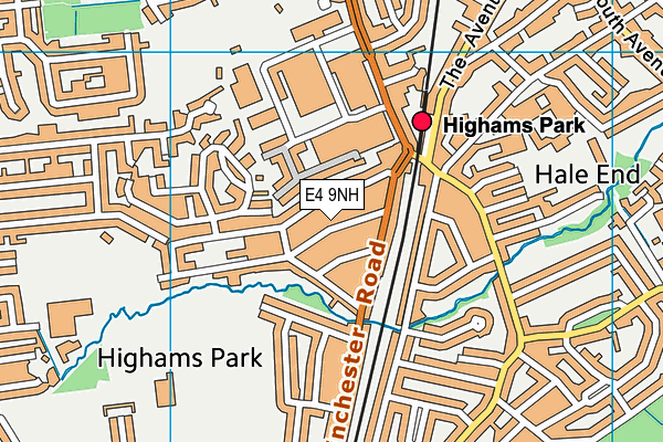 E4 9NH map - OS VectorMap District (Ordnance Survey)