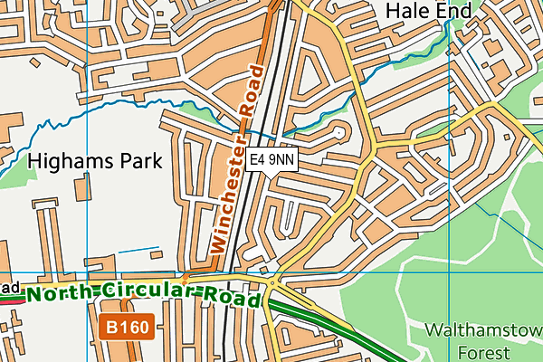 E4 9NN map - OS VectorMap District (Ordnance Survey)